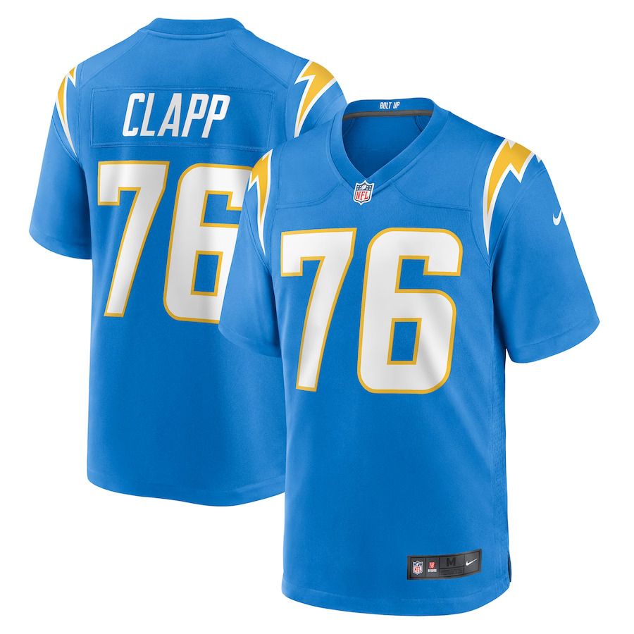 Men Los Angeles Chargers #76 Will Clapp Nike Powder Blue Game NFL Jersey
